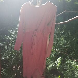 Elegant Pink Knit Dress